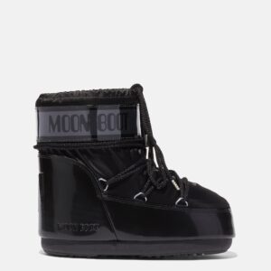 Moon Boot Icon Low Glance Black Satin