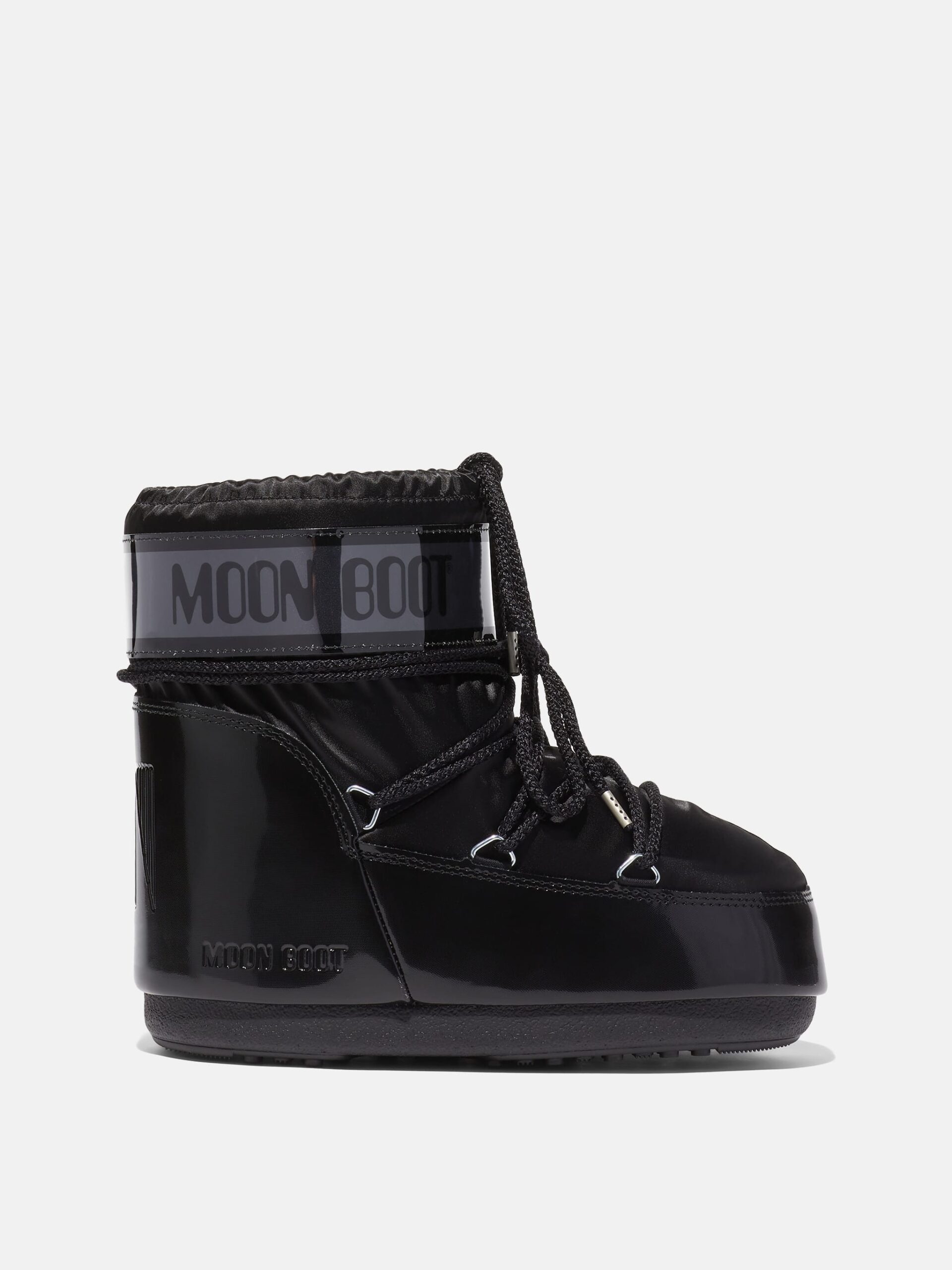 Moon Boot Icon Low Glance Black Satin