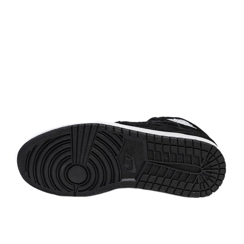 Jordan 1 Retro Mid Black White Winter С МЕХОМ