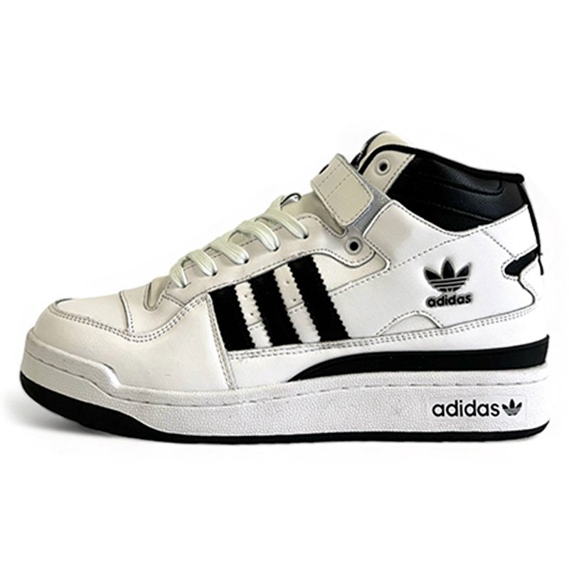 Adidas Forum High White Black С МЕХОМ
