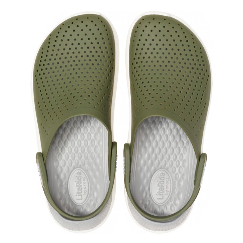 Crocs LiteRide Clog Army Green White