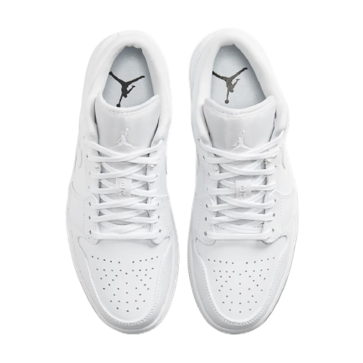 Jordan 1 Low Triple White Tumbled Leather 553558-130