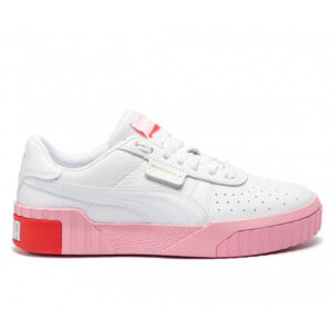 Puma White & Pink Cali Trainers 369155-02