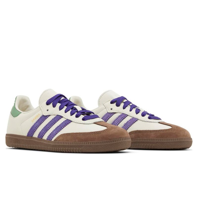 Adidas Samba Off White Purple Green ID8349