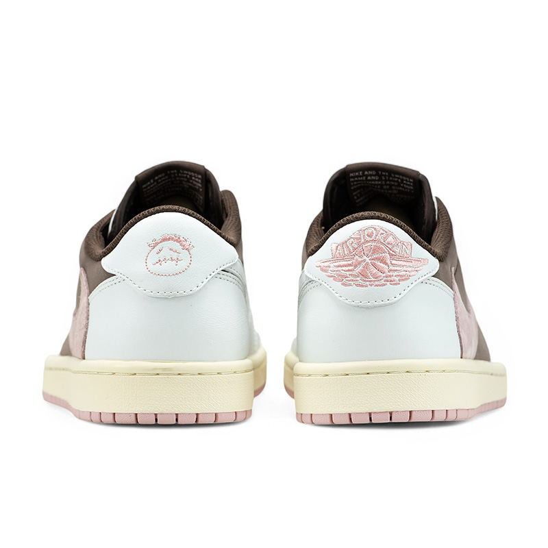 Jordan 1 Low x Travis Scott White Brown Pink
