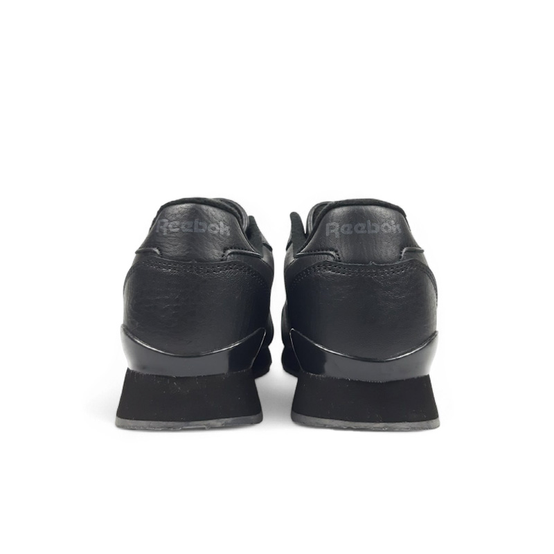 Reebok Classic Leather Black Grey З ФЛІСОМ