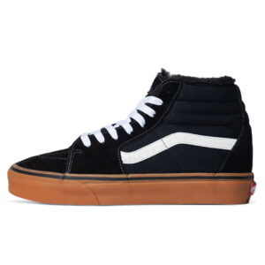 Vans Old Skool High Black White Gum З ХУТРОМ