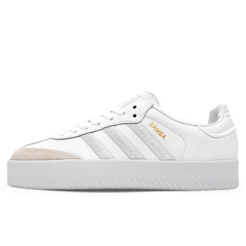 Adidas Samba XLG Platform White Gold Logo