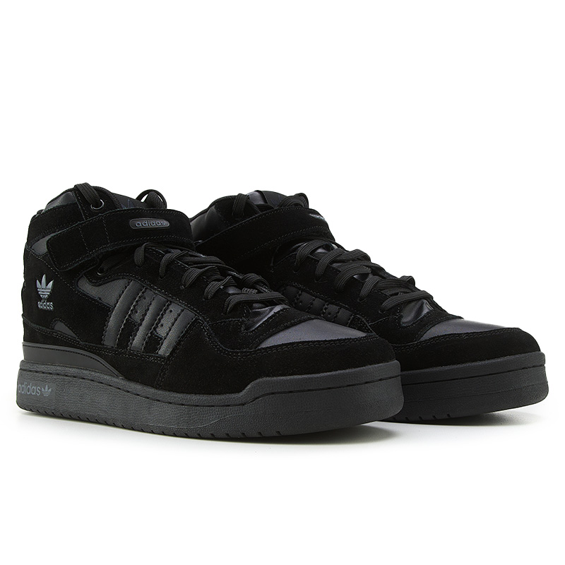 Adidas Forum High Triple Black З ХУТРОМ