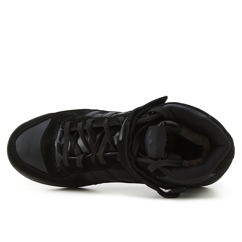 Adidas Forum High Triple Black З ХУТРОМ