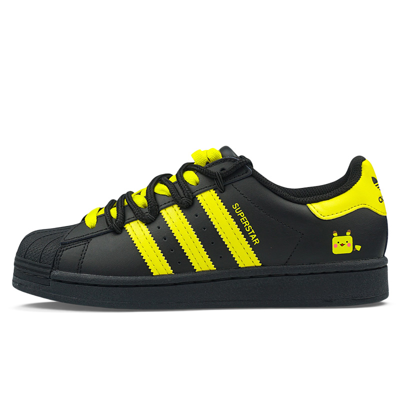Adidas Superstar Pokemon Custom Black Yellow