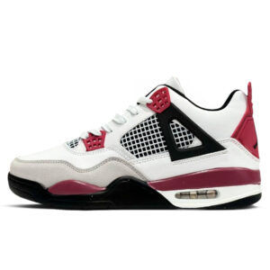 Jordan 4 Retro White Bugrundy Black