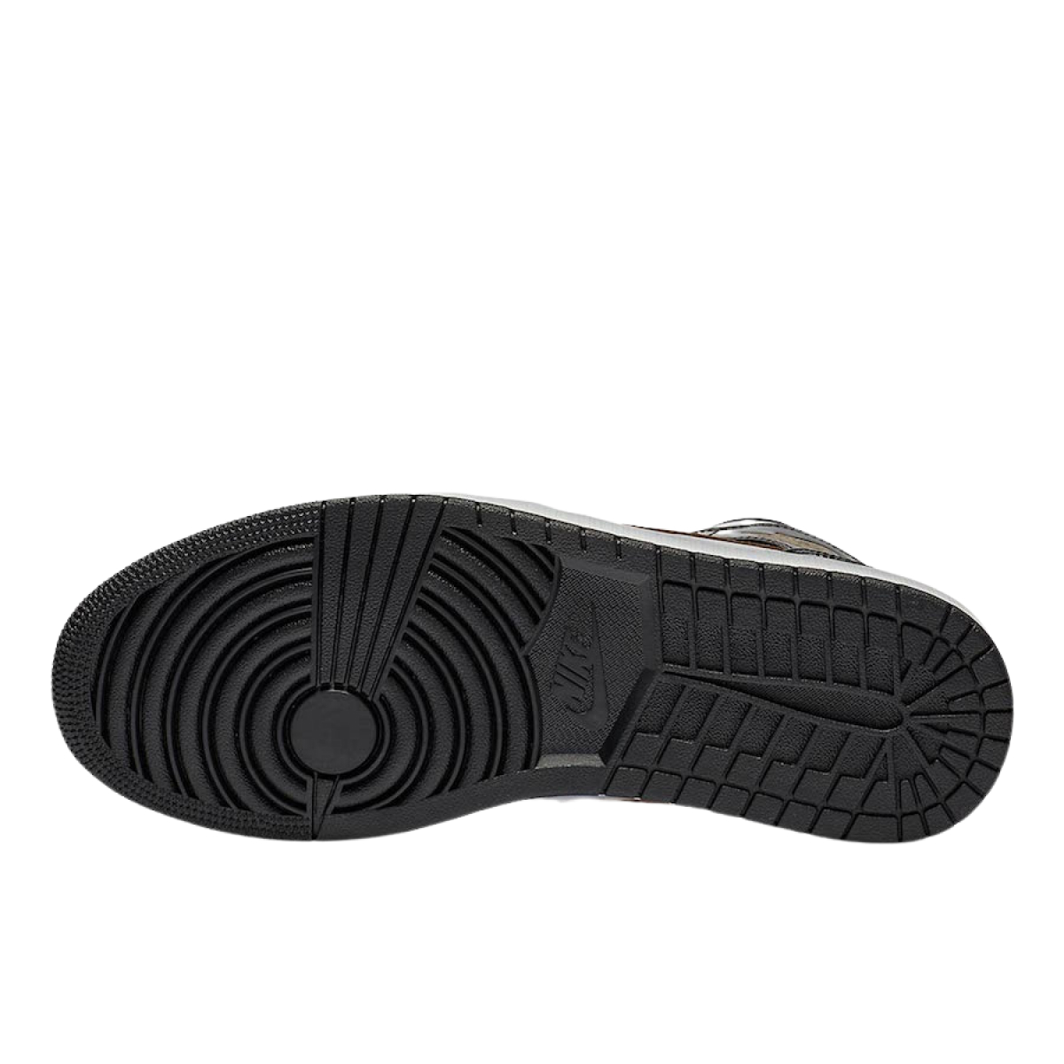 Jordan 1 Mid Patent Black White Gold 852542-007