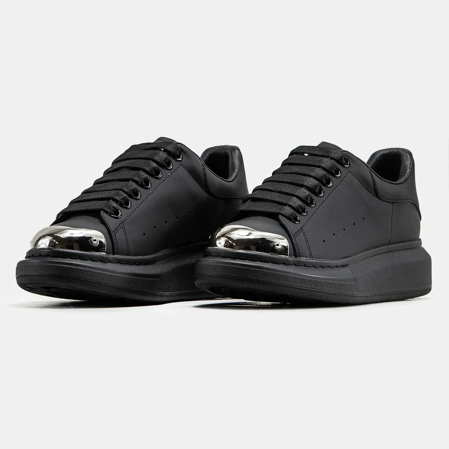 Alexander McQueen Oversized Black Silver SNAMOVER-00736 - Зображення 6