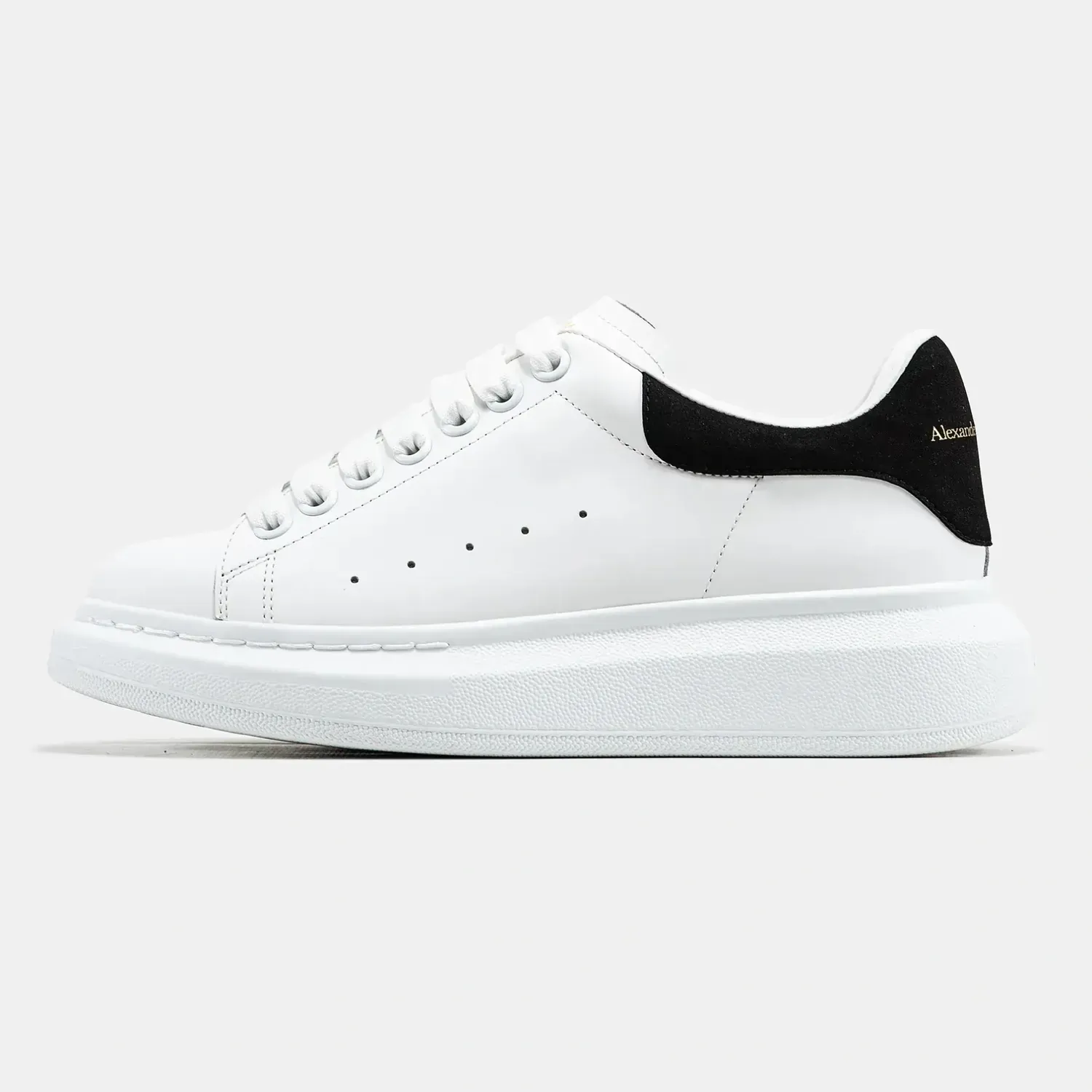 Alexander McQueen Oversized White Heel Black