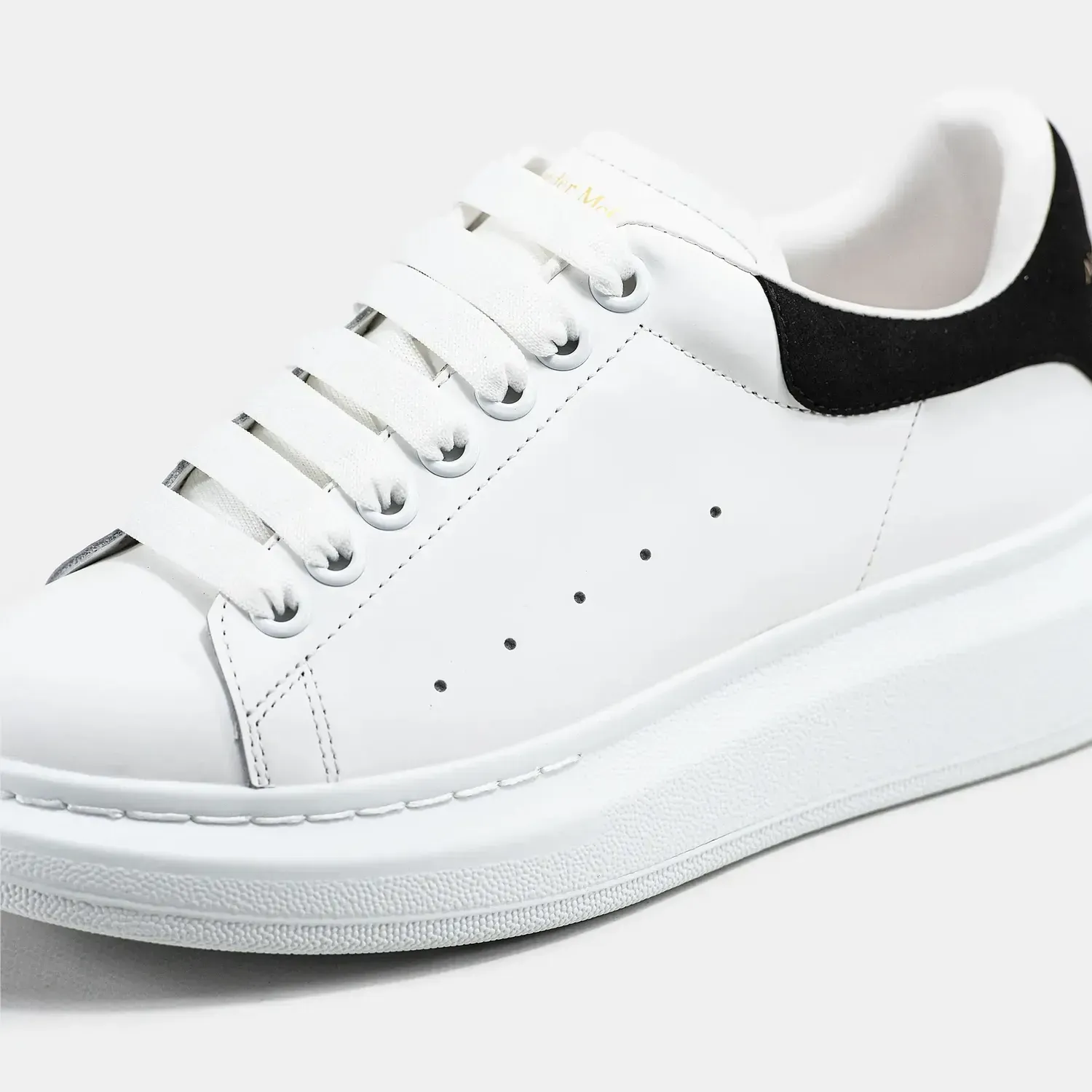 Alexander McQueen Oversized White Heel Black SNAMOVER-00940 - Зображення 6