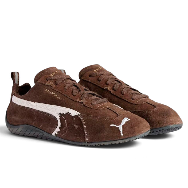 Puma Speedcat x Balenciaga Suede Distressed Brown White 847146WSDSD2910