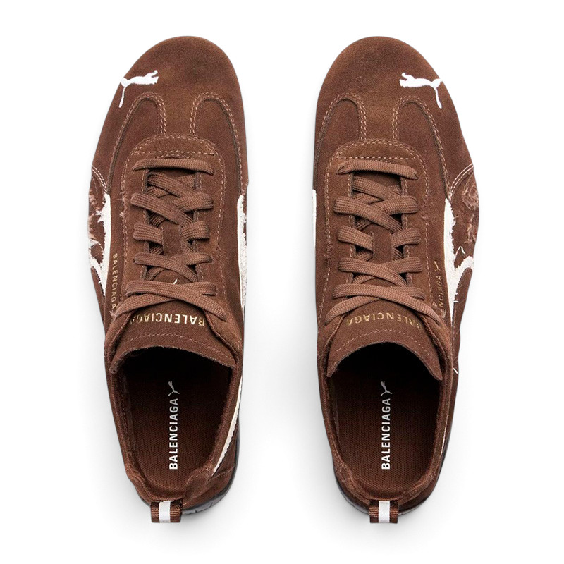 Puma Speedcat x Balenciaga Suede Distressed Brown White 847146WSDSD2910