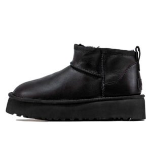 UGG Ultra Mini Platform Leather Black Premium