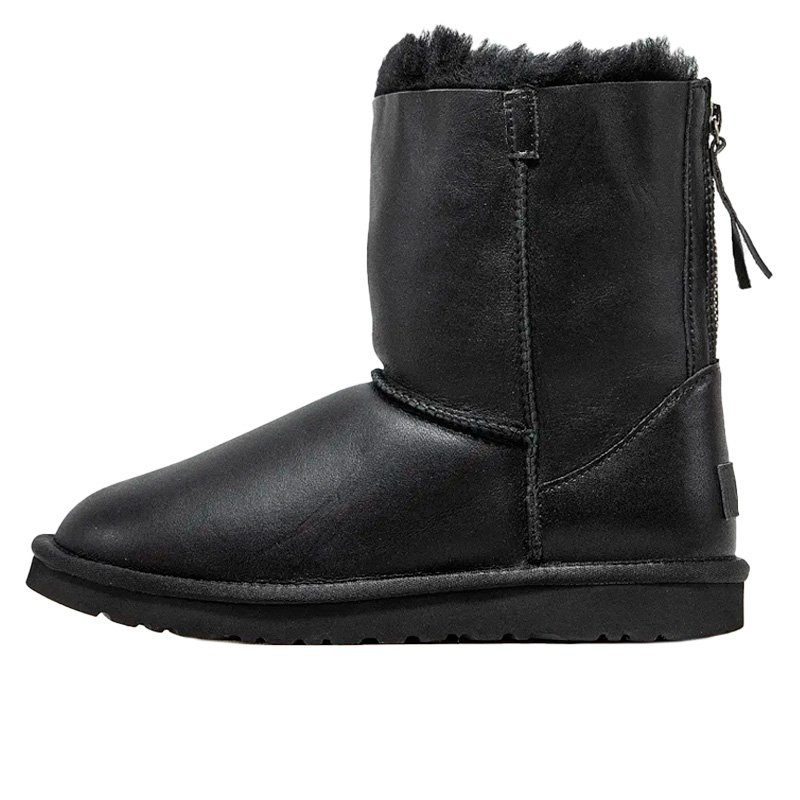 UGG Classic Short Zip Metallic Black II