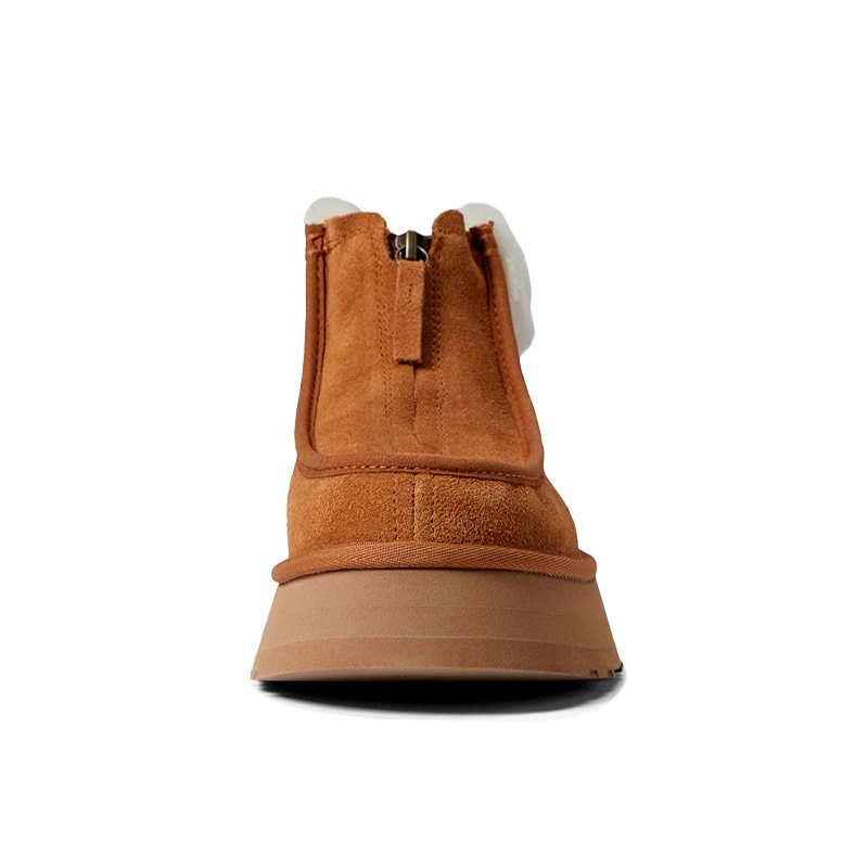 UGG Funkette Low Platform Boots Zip Chestnut 1122551