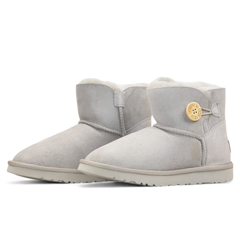 UGG Classic Mini Bailey Button Light Grey