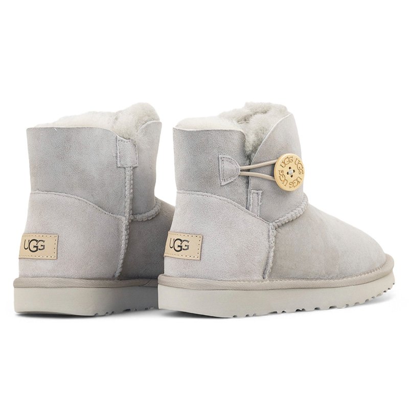 UGG Classic Mini Bailey Button Light Grey