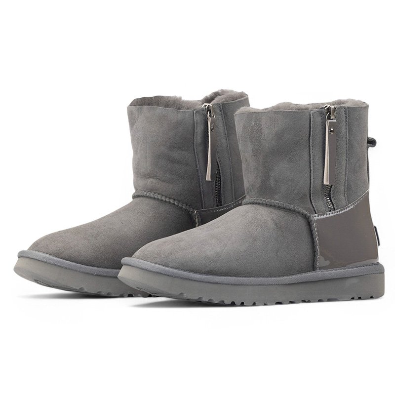 UGG Classic Short Zip Lacquer Gray