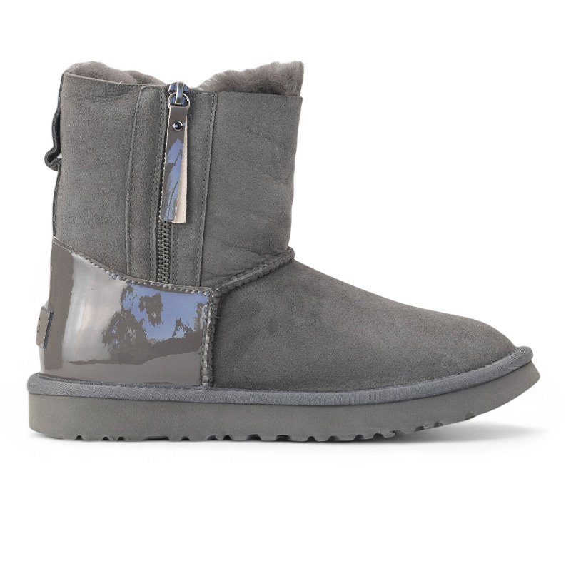 UGG Classic Short Zip Lacquer Gray