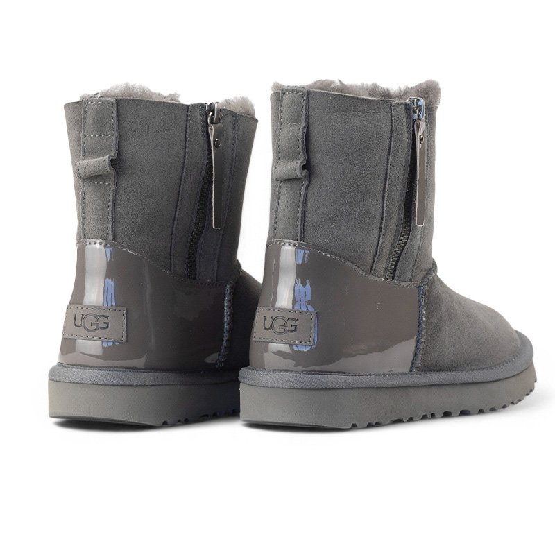 UGG Classic Short Zip Lacquer Gray