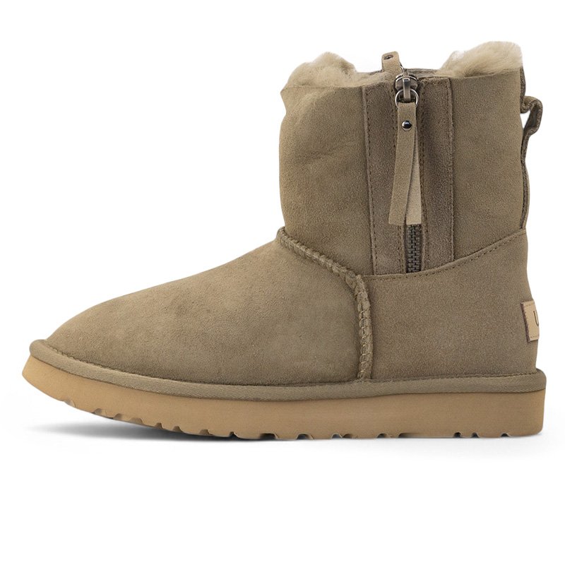 UGG Classic Short Zip Khaki