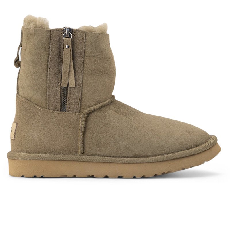UGG Classic Short Zip Khaki