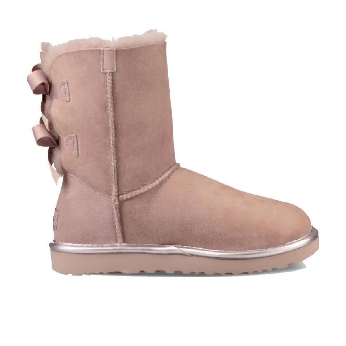 UGG Classic Short Bailey Bow II Metall Pink