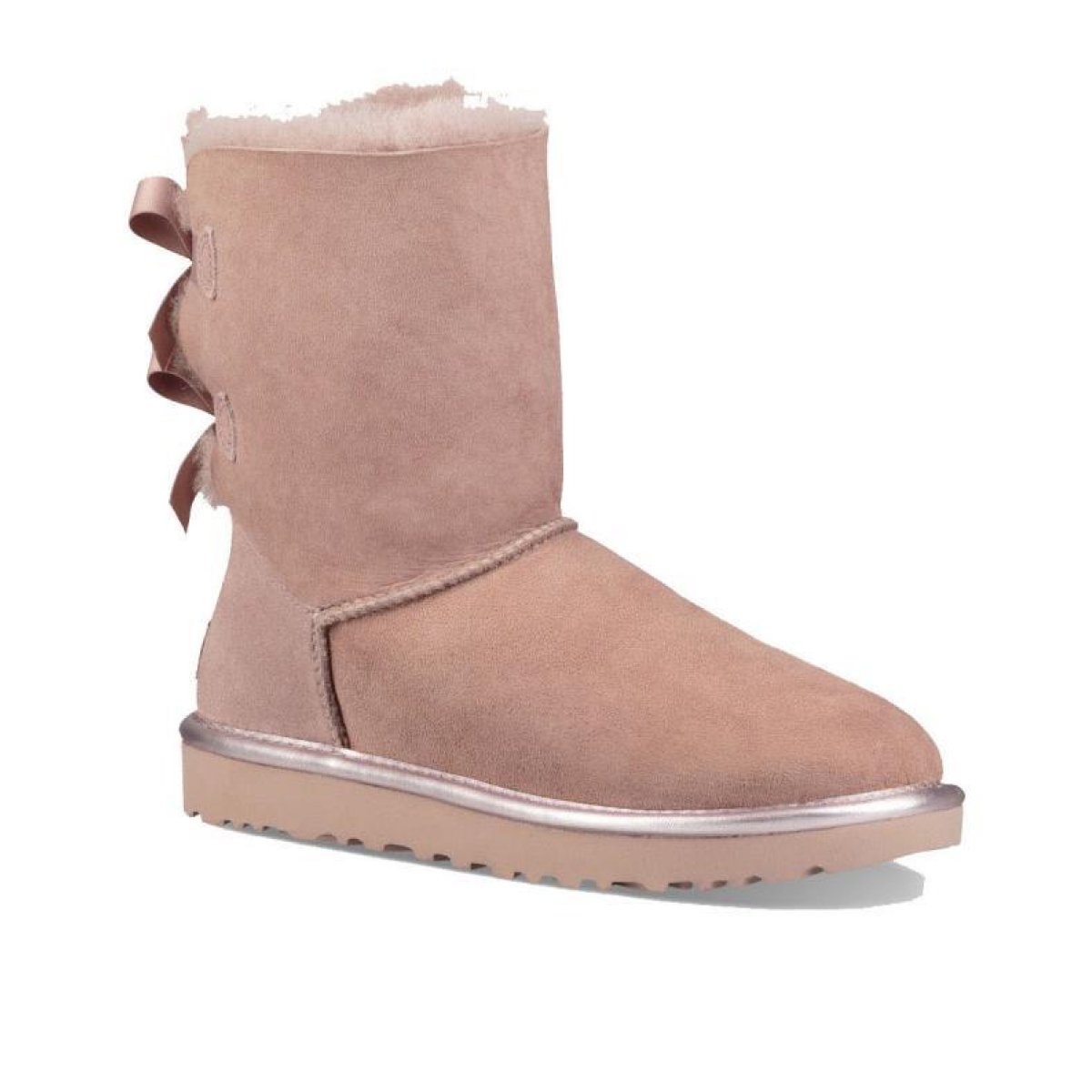 UGG Classic Short Bailey Bow II Metall Pink